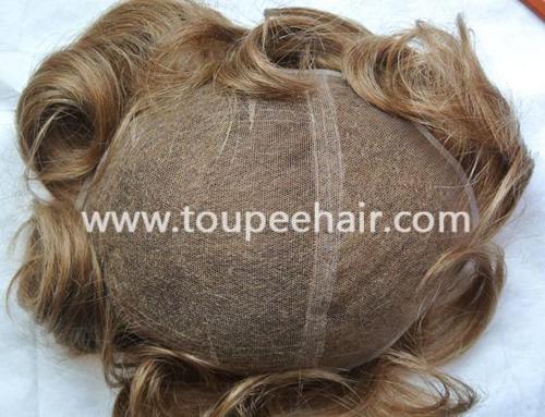 French lace with Swiss lace front mens toupee HT116