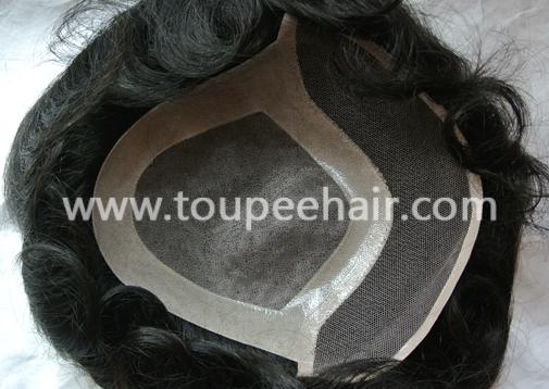 Durable natural men's hairpiece TH134